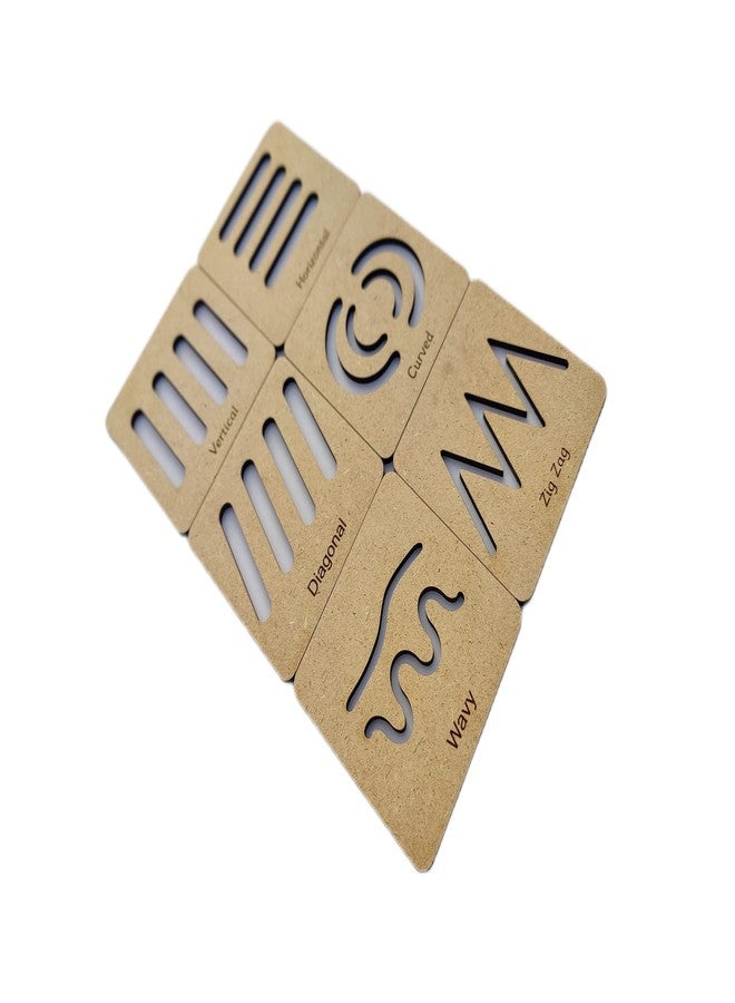 Kiddiwinks Montessori Slotted Tracing Tray With Writing Stick (Slotted Tracing Tray With Pre Writing Stencil Small) - Image 3